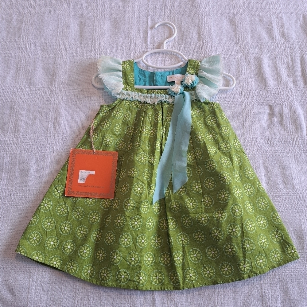 Trish Scully girls size 2T green/teal & mint dress NEW